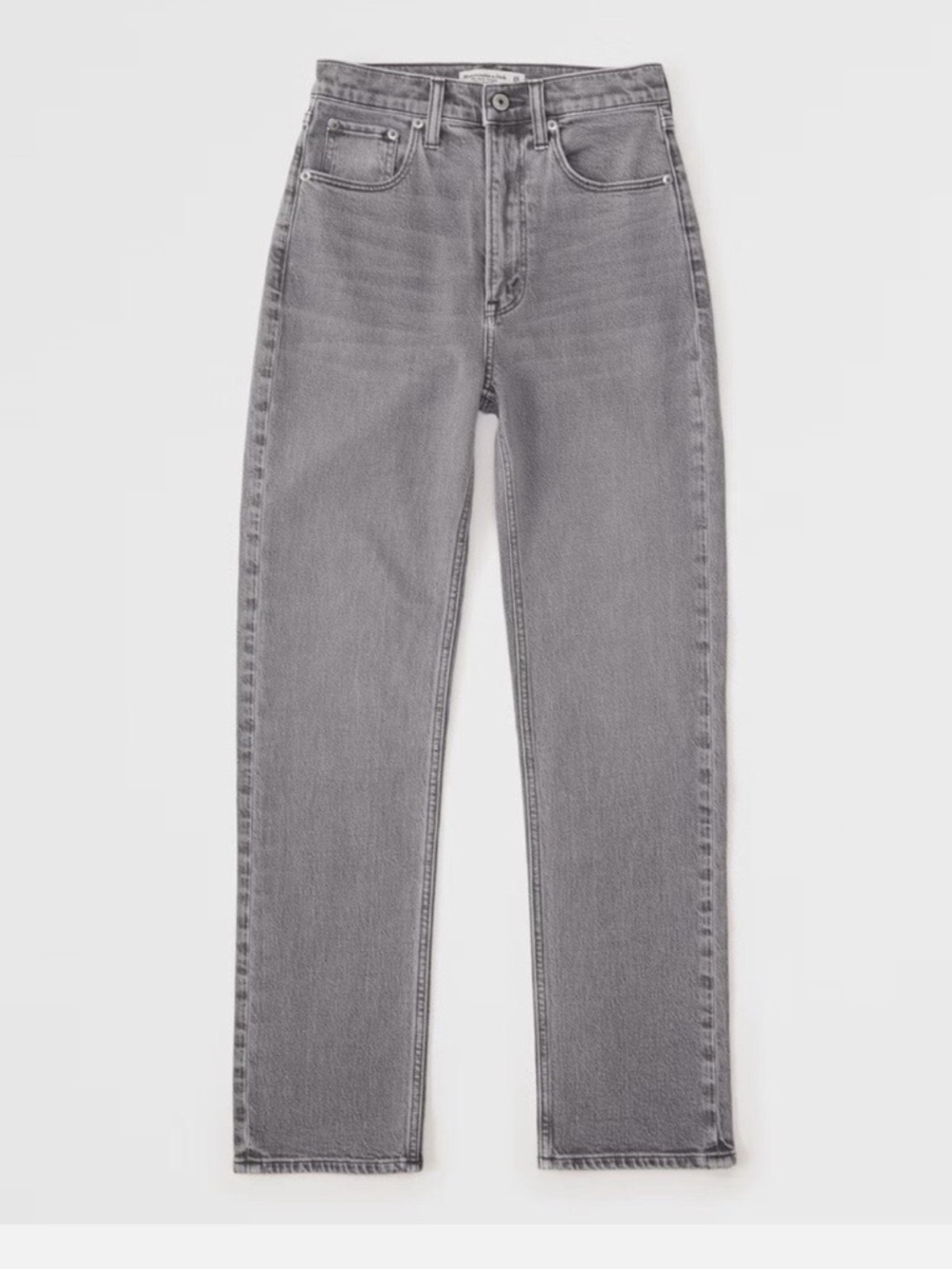 Abercrombie & Fitch Charcoal Gray Straight-Leg Jeans 6 long